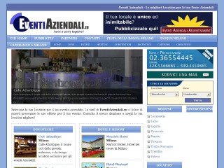 Screenshot sito: Eventi Aziendali