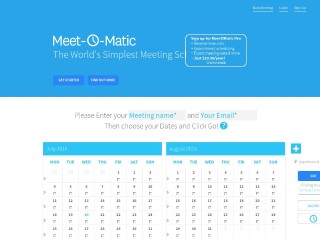 Screenshot sito: Meet o Matic