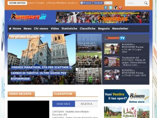Screenshot sito: Runners.it 