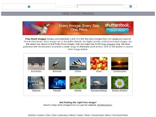 Screenshot sito: Free Stock Images