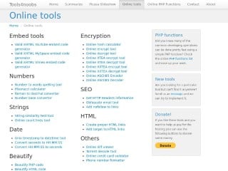 Screenshot sito: Tools4noobs.com