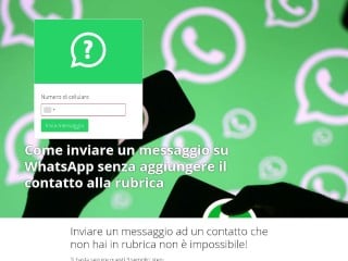 Screenshot sito: WhatsApp senza rubrica