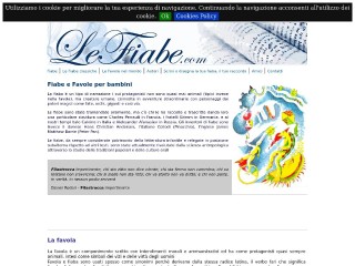 Screenshot sito: Le Fiabe