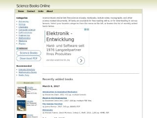 Screenshot sito: Science Books Online
