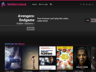Screenshot sito: Trailersland.com