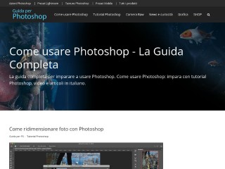 Screenshot sito: Guida per Photoshop