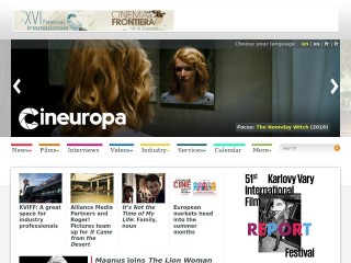 Screenshot sito: Cineuropa.org