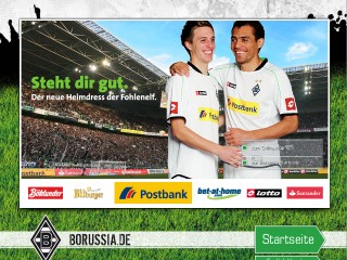 Screenshot sito: Borussia Monchengladbach