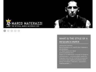 Screenshot sito: Marco Materazzi