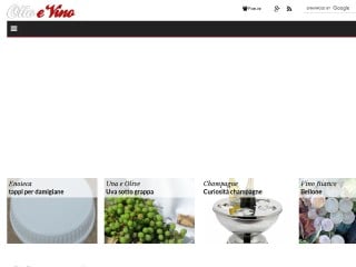 Screenshot sito: Olio e Vino