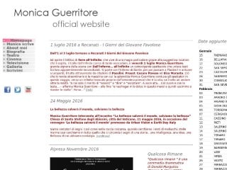 Screenshot sito: Monica Guerritore