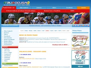 Screenshot sito: Italiaciclismo.net
