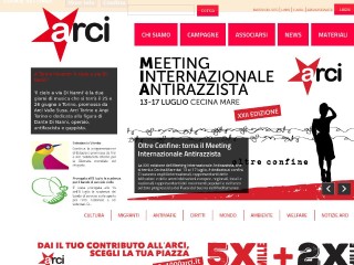 Screenshot sito: Arci