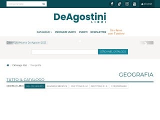 Screenshot sito: DeAgostini Geografia