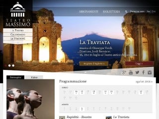 Screenshot sito: Teatro Massimo