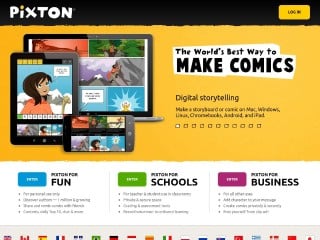 Screenshot sito: Pixton