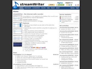 Screenshot sito: Streamwriter