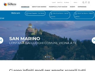 Screenshot sito: VisitSanMarino.com