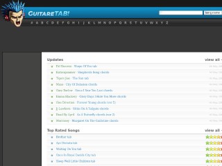 Screenshot sito: GuitareTab.com