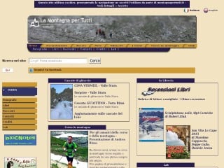 Screenshot sito: Montagna per Tutti