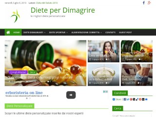 Screenshot sito: Diete per Dimagrire