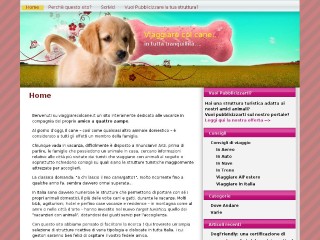Screenshot sito: Viaggiare col cane