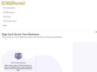 Screenshot sito: CSSportal