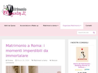 Screenshot sito: Matrimonio Magazine