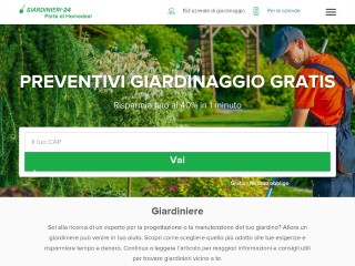 Screenshot sito: Giardinieri 24