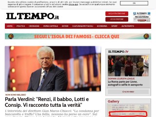 Screenshot sito: Il Tempo