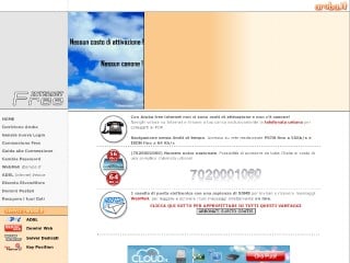 Screenshot sito: Aruba free internet