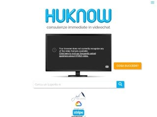 Screenshot sito: Huknow