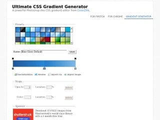 Screenshot sito: Ultimate CSS Gradient Generator