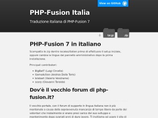 Screenshot sito: Php-Fusion Italia