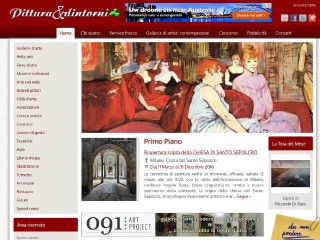 Screenshot sito: Pittura e dintorni