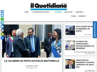 Screenshot sito: Il Quotidiano della Calabria