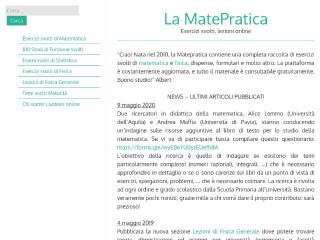 Screenshot sito: Matepratica.it