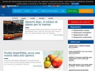 Screenshot sito: Sprechi.it