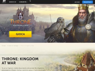Screenshot sito: Throne Kingdom At War