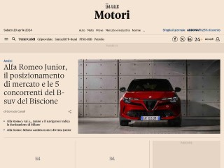 Screenshot sito: Motori24