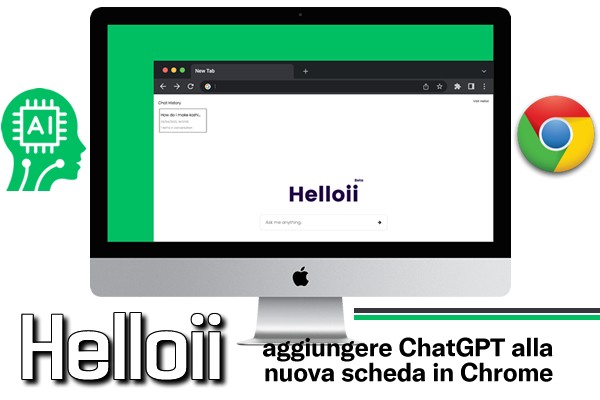 Helloii: aggiungere ChatGPT alla nuova scheda in Chromes