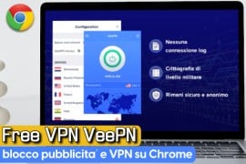 Free VPN VeePN: blocco pubblicità e VPN su Chrome