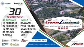 Campionato Italiano GT Endurance ACI ESport: Martedi 30 Gennaio LIVE il round 1 da IMOLA