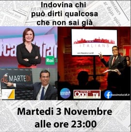 Ai nastri di partenza la seconda edizione di Italians il programma televisivo scritto da Massimo Lucidi e Roberto Salvini