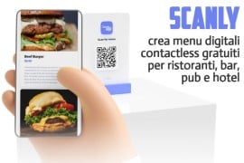 Scanly: crea menu digitali contactless gratuiti per ristoranti, bar, pub e hotel