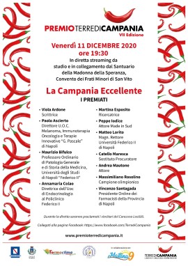 Premio Terre di Campania, tutto pronto per l’edizione on-line.