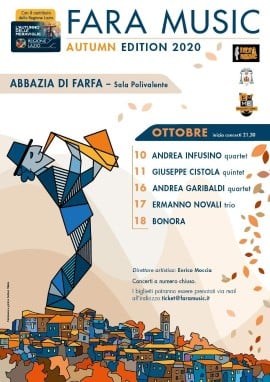 Andrea Infusino quartet in concerto il 10 ottobre al Fara Music Festival 2020 - Autumn Edition