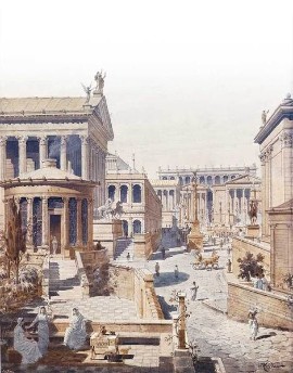 Antica Roma...   affacciandosi sul Foro Romano