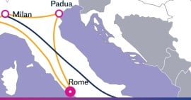 RETN raddoppia la sua presenza in Italia con nuovi PoP a Milano, Padova e Roma