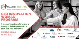 Geo Innovation Woman Program, Geosmartcampus a sostegno delle PMI innovative al femminile